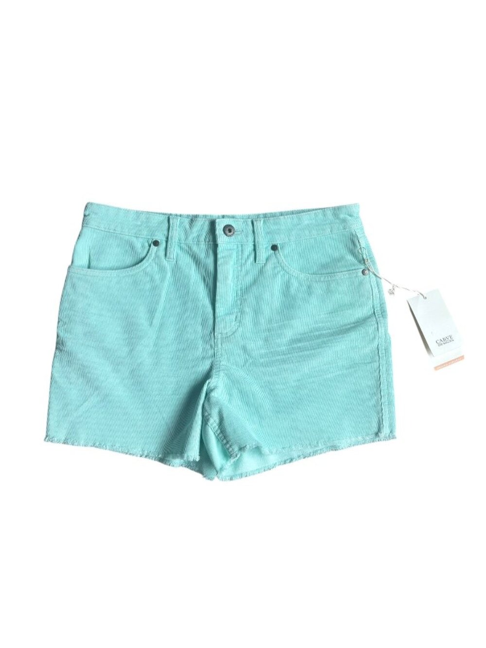 Carve Designs Corduroy Oahu Hi Rise Shorts Womens Size 6 Sea Glass NWT